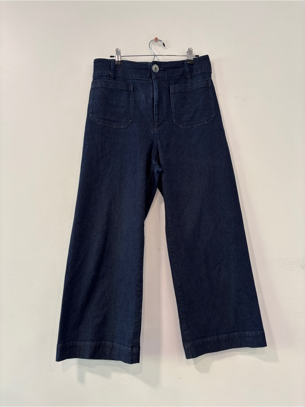 Anthropologie The Colette High Rise Wide Leg Jeans Dark Wash Womens Size 29